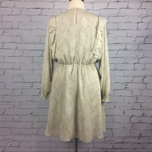 Banana Republic Ruffle Snake Print Dress, Size XL - Picture 7 of 12